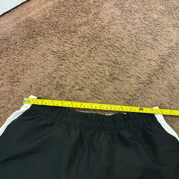 Nike Dri-Fit Black High Rise Mesh Lined Running Shorts Race Black White M - Picture 4 of 6